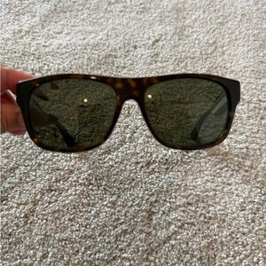Gucci Tortoise Frame Sunglasses with Green Lenses